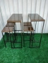 Маси и столове за хранене от дърво масив и метал цялостно заварен за дом градина бар ресторант , снимка 1