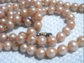 стар красив колие естествени перли сръберна закоп4алка, снимка 4