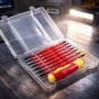 Професионален комплект двустранни изолирани отвертки с дръжка - 14в1, снимка 8