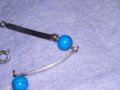 ДИЗАЙНЕРСКА МАРКОВА СРЕБЪРНА ГРИВНА с ЕСТЕСТВЕН ШЛИФОВАН ТЮРКОАЗ СРЕБРО 925 - ЧАСТ от КОМПЛЕКТ 38888, снимка 15