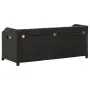 vidaXL Градинска пейка за съхранение, 120 см, полиратан, черна, снимка 7
