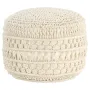 Ръчно изработен пуф в макраме, 45x30 см, памук, снимка 5