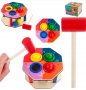 Дървена игра с чукче и топчета, снимка 1 - Образователни игри - 42444511