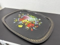 Голям рисуван метален поднос. №7489, снимка 4