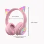 ONIKUMA B90 – Безжични гейминг слушалки с котешки уши (Розови), снимка 4