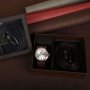 Подаръчен комплект Колан в черен цвят заедно с часовник кафяв/черен, снимка 1 - Подаръци за мъже - 44328195