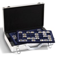Алуминеви куфари с 6 табли за 240 монети от 2 евро  - LEUCHTTURM , снимка 1 - Нумизматика и бонистика - 44180699