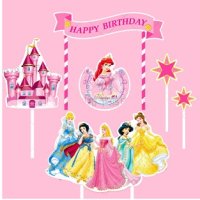 Дисни принцеси Disney Princess happy birthday топер топери сламки рожден ден украса торта парти , снимка 2 - Други - 41807255