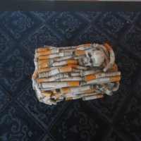 кутия за цигари с череп, снимка 1 - Други - 39334157