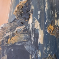 Картина Море масло на фазер Петър Петров подписана, снимка 4 - Антикварни и старинни предмети - 36105351