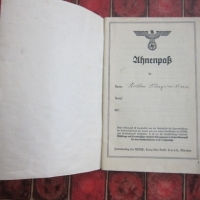 Немски стар документ паспорт на предците 3 Райх 2, снимка 3 - Колекции - 36098464