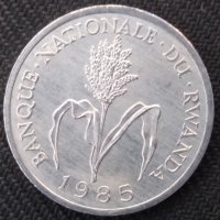 1 франк Руанда 1985, снимка 2 - Нумизматика и бонистика - 42649083
