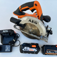AEG BKS 18 - Акумулаторен ръчен циркуляр 2x18V 4.0Ah, снимка 1 - Други инструменти - 44914608