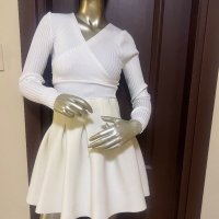 Дамска бяла пола от неопрен !, снимка 5 - Поли - 41080518