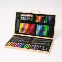 Креативен комплект за рисуване с 180 части в елегантен дървен куфар, снимка 16 - Рисуване и оцветяване - 41900383