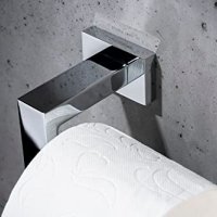 Нова хромирана стойка Държач за ролка тоалетна хартия стена баня, снимка 4 - Други стоки за дома - 40704097