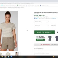 HELLY HANSEN Women's Graphic T-Shirt  87% Merino Wool 13% Polyamide размер L дамска тениска - 423, снимка 3 - Тениски - 41441327