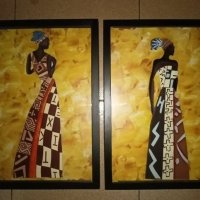 Лот картини пана -африканки, снимка 1 - Картини - 41715629