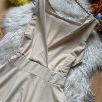 Нова бежова рокля, снимка 3 - Рокли - 40801535