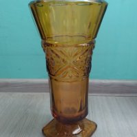 стара стъклена ваза арт деко, снимка 2 - Други ценни предмети - 40033535