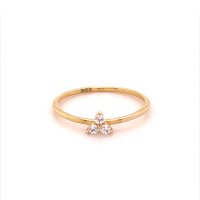 Златен дамски пръстен 0,98гр. размер:56 14кр. проба:585 модел:17620-4, снимка 1 - Пръстени - 41810505