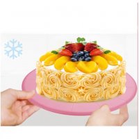 Розова пластмасова въртяща стойка основа поставка за торта, снимка 3 - Аксесоари за кухня - 34552199