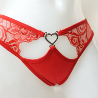 Shein XS/S дамски червени памучни полупрашки, снимка 4 - Бельо - 44789719
