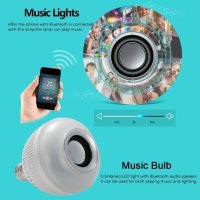 Bluetooth колона LED RGB диско лампа крушка музика, снимка 10 - Лед осветление - 41393039