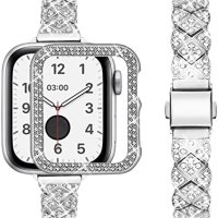 Нова Елегантна тънка каишка съвместима часовник Apple Watch с калъф 38 мм, снимка 1 - Смарт гривни - 41796349