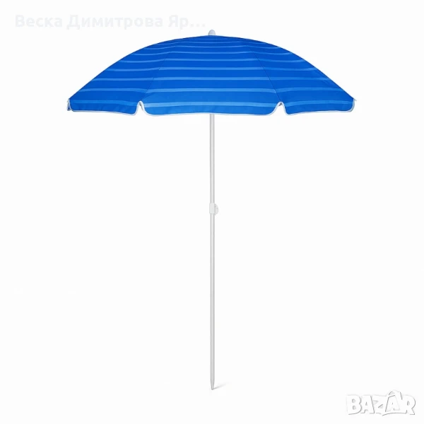 Плажен чадър Muhler U5016 – 130x180 см, с метална конструкция и устойчив TNT плат, снимка 1