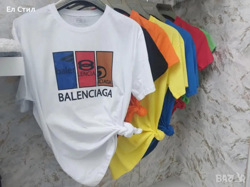 ⭐️Дамски тениски памук.Цена 27.00лв.Права кройка.Лого DTF печат, не се напуква, снимка 1