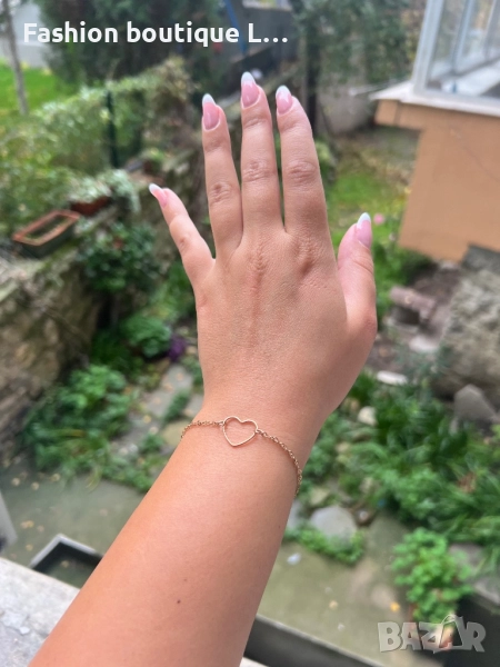 Златиста гривна със сърце ❤️, снимка 1