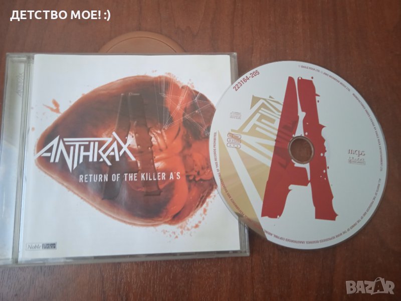 Anthrax – Return Of The Killer A's оригинален диск, снимка 1