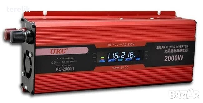 !Нови ИНВЕРТОРИ UKC 2000W с дисплей -12V или 24v /220V, Промоция, снимка 1