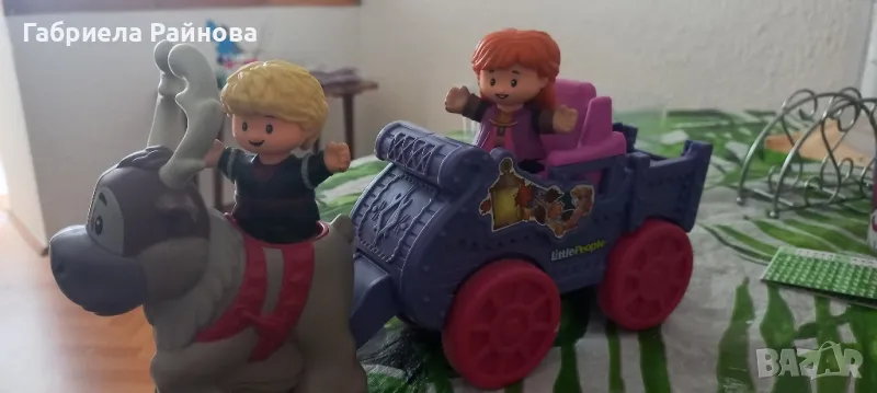 Замръзналото кралство Frozen Анна и Кристоф Литъл Пийлъл  Little People шейна + акащо куче на Барби, снимка 1