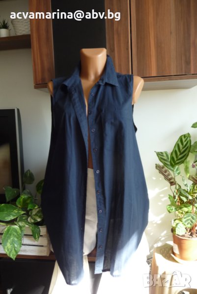 тъмносиня риза- туника без ръкави  Л-ХЛ, снимка 1
