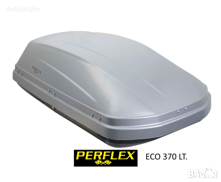Автобокс Perflex Journey 370л с ключалка - сив, снимка 1