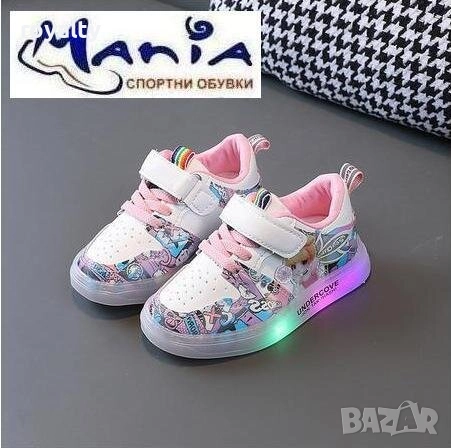 Детски светещи спортни обувки в розово, снимка 1