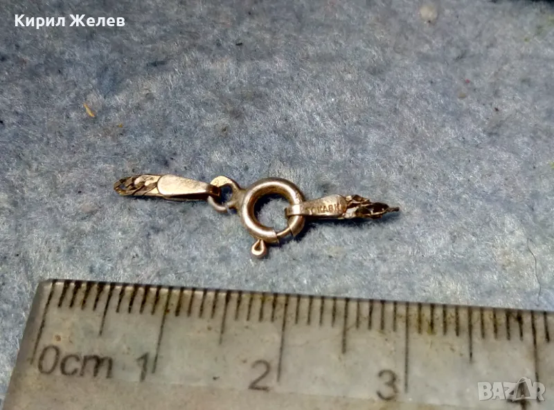 TOKASH Стара СРЕБЪРНА ЗАКОПЧАЛКА За КОЛИЕ ВЕРИЖКА ГРИВНА СРЕБРО 925 ITALY КАРАБИНКА За СИНДЖИР 49900, снимка 1