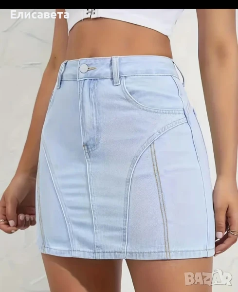 Дамска модерна дънкова пола , снимка 1