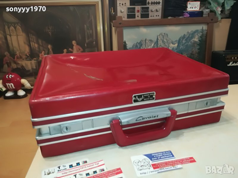 CAVALET-РЕТРО КУФАР ЧЕРВЕНА КОЖА И АЛУМИНИЙ M2205231113, снимка 1