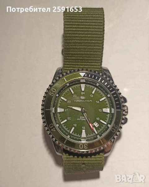 Часовник Хамилтон в зелен цвят, снимка 1