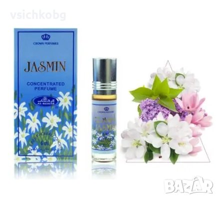 Дълготрайно арабско олио - масло Al Rehab JASMINE 6ml аромат на букет, тръпчив меден жасмин и мускус, снимка 1