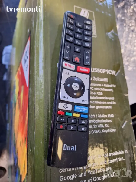 дистанционно за телевизор Dual модел DL49U550P1CW, снимка 1