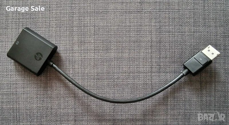 Преходник HP - Display Port (м) към DVI (ж), с кабел 20 cm, снимка 1