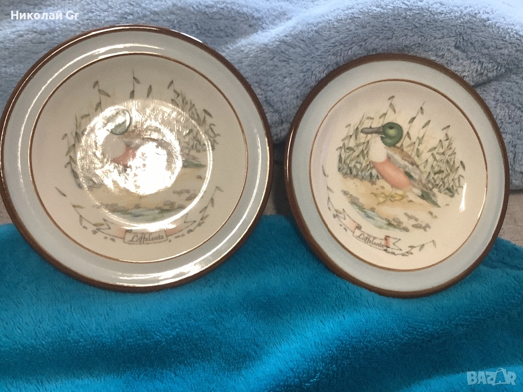 Стенна чинии порцелан ръчна изработка производство Германия диаметър 13 см, снимка 1