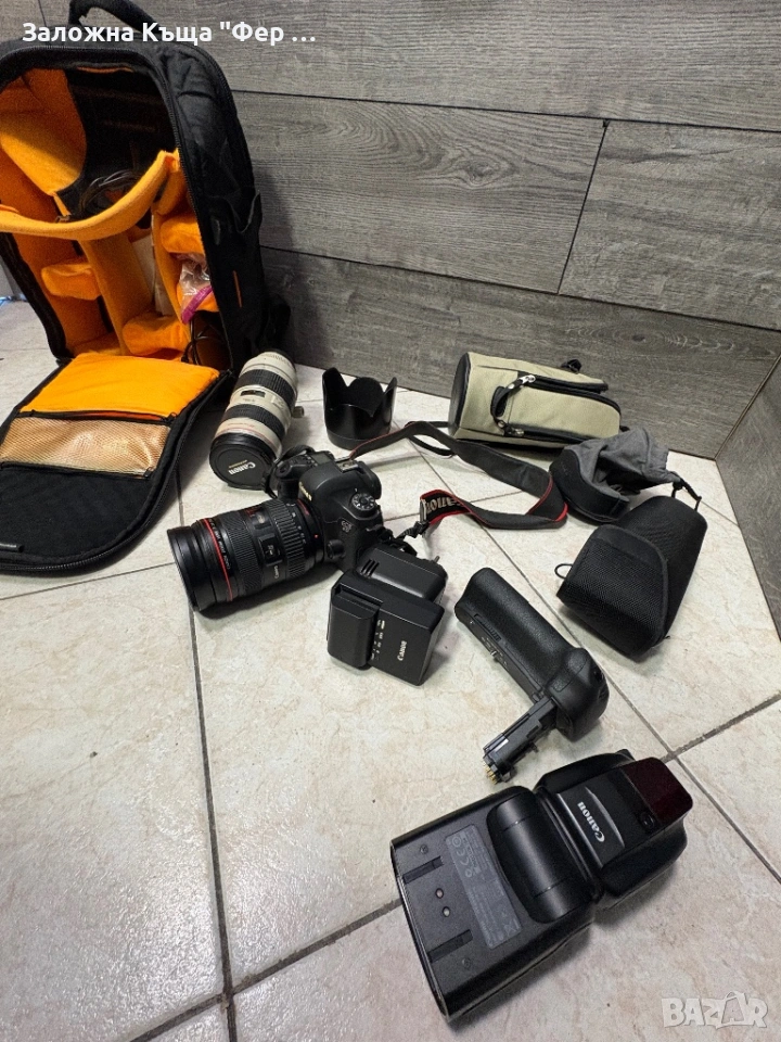 Фотоапарат Canon и два обектива Canon, снимка 1