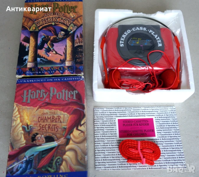 Детски персонален касетофон WALKMAN + две аудио книги за Хари Потър на английски, снимка 1