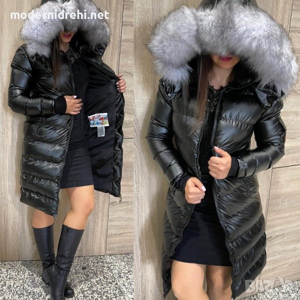 Дамско дълго яке с лисица Moncler код 129, снимка 1