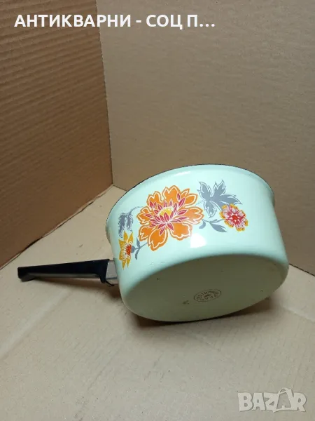 Соц Стара Емайлирана Касерола., снимка 1